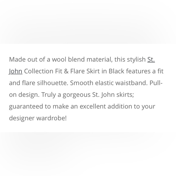 ST. JOHN black ribbed Santana knit fit & flare skirt - Picture 3 of 9